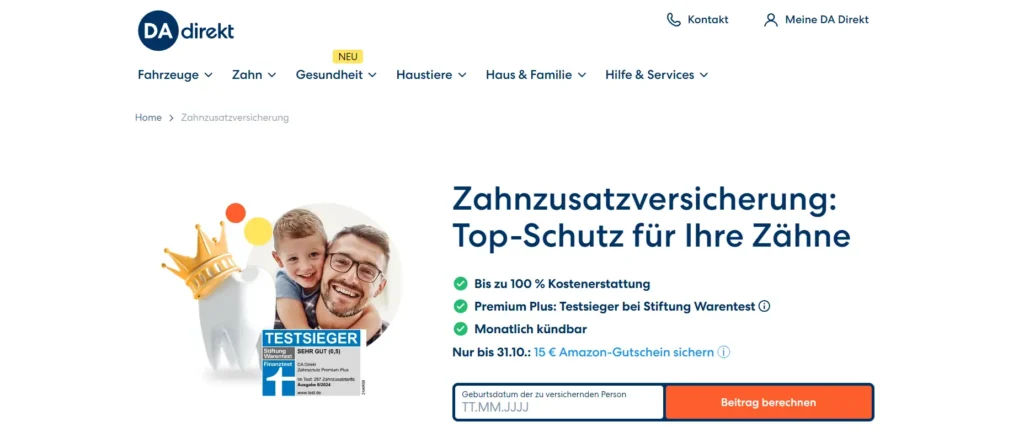 DA Direkt Zahnzusatzversicherung