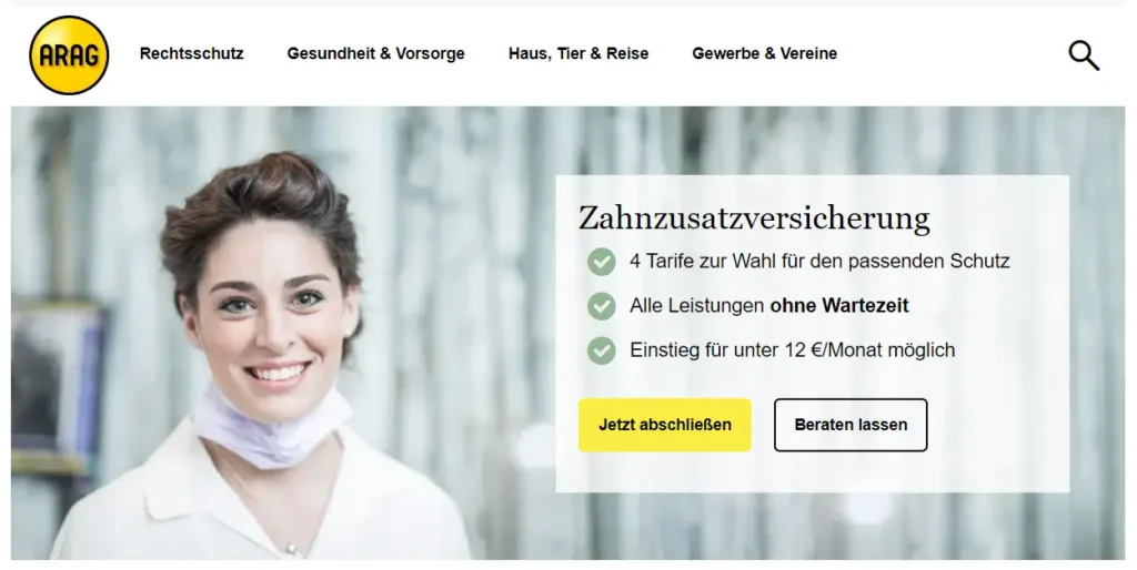 arag zahnzusatzversicherung