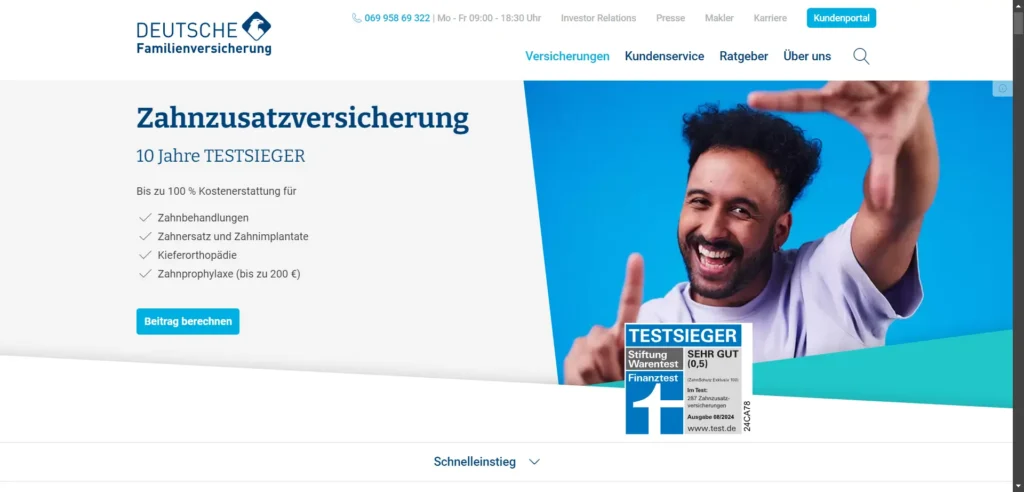 deutsche familienversicherung zahnzusatzversicherung